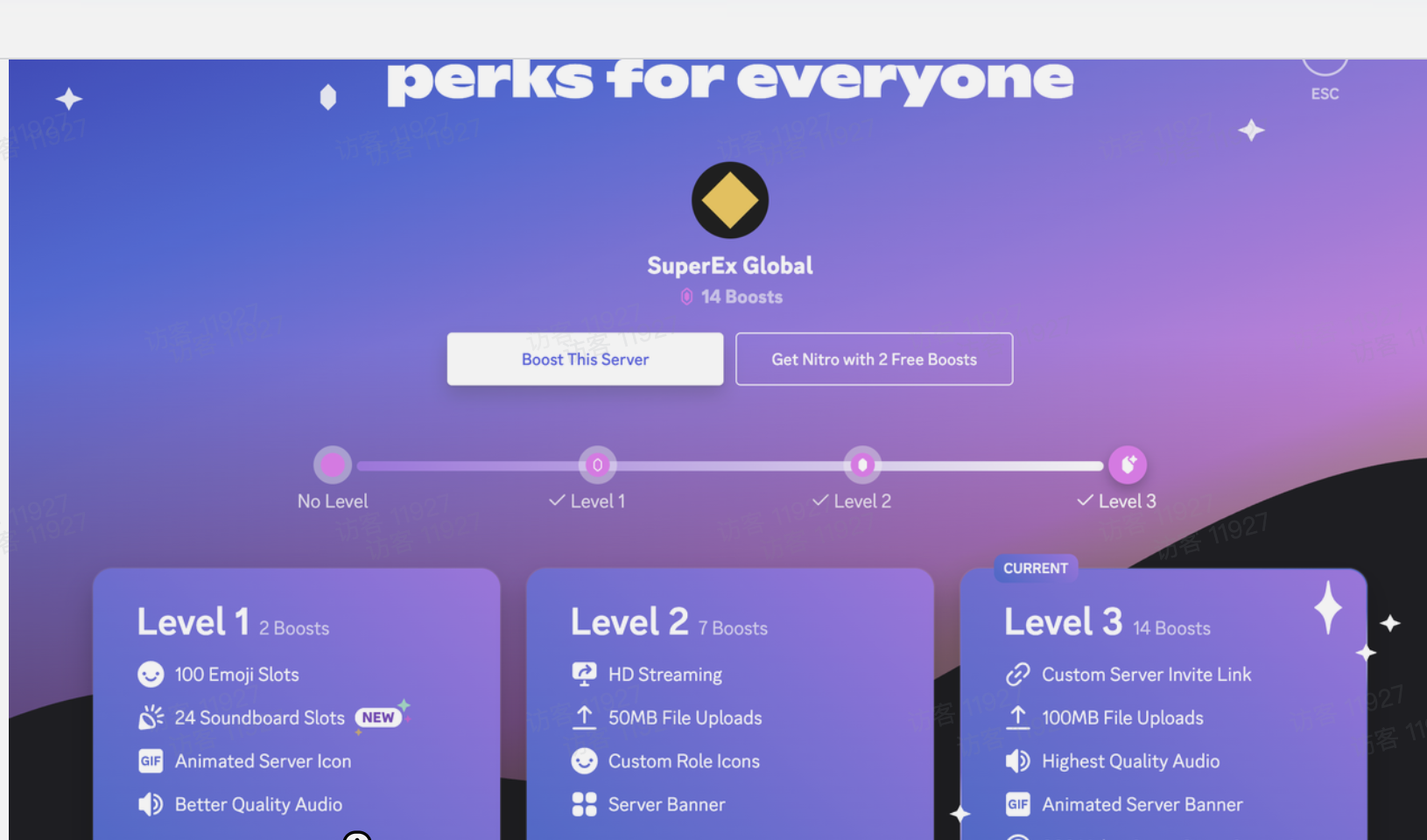 Discord Level 3 Boost